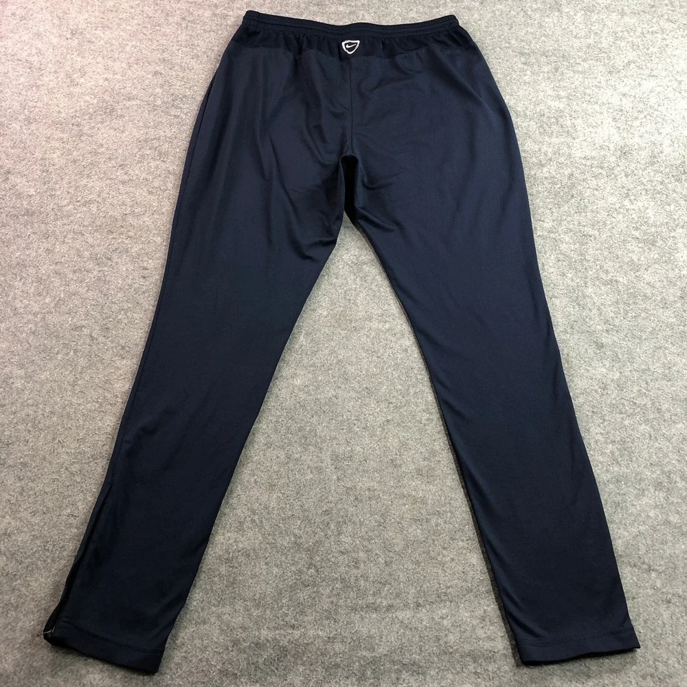 Nike Mens Track Pants Large Navy Blue Dri-FIT Ankle Zip Athletic Training Gym